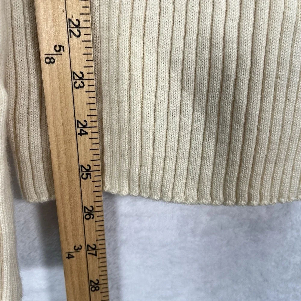 Muji Wool Ribbed Turtleneck Knit Sweater Womens Small Cozy Fall **READ**